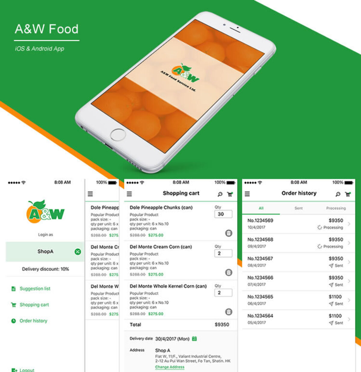 Mobile Ordering and Distribution Workflow Application — Food Wholesale and Distribution